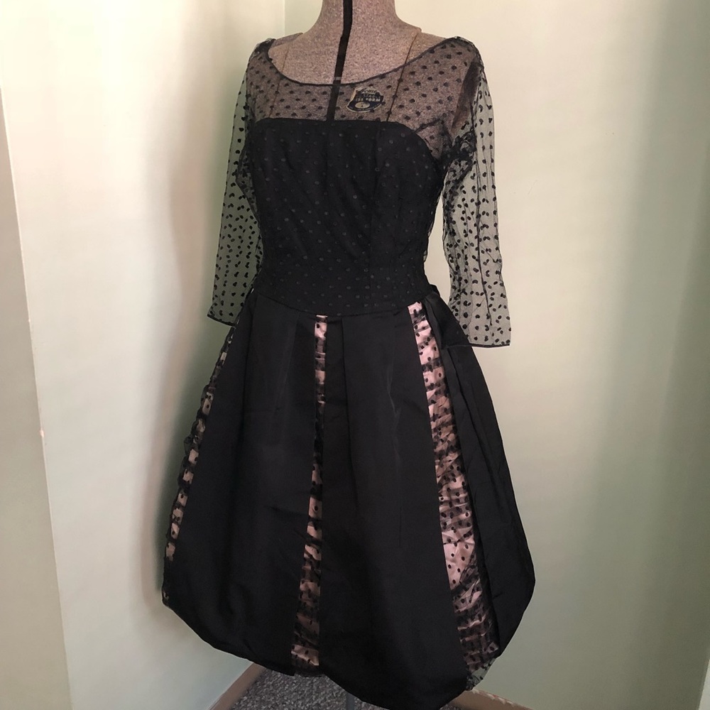 50s vintage black dress